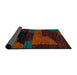 Sideview of Abstract Red Modern Rug, abs4278