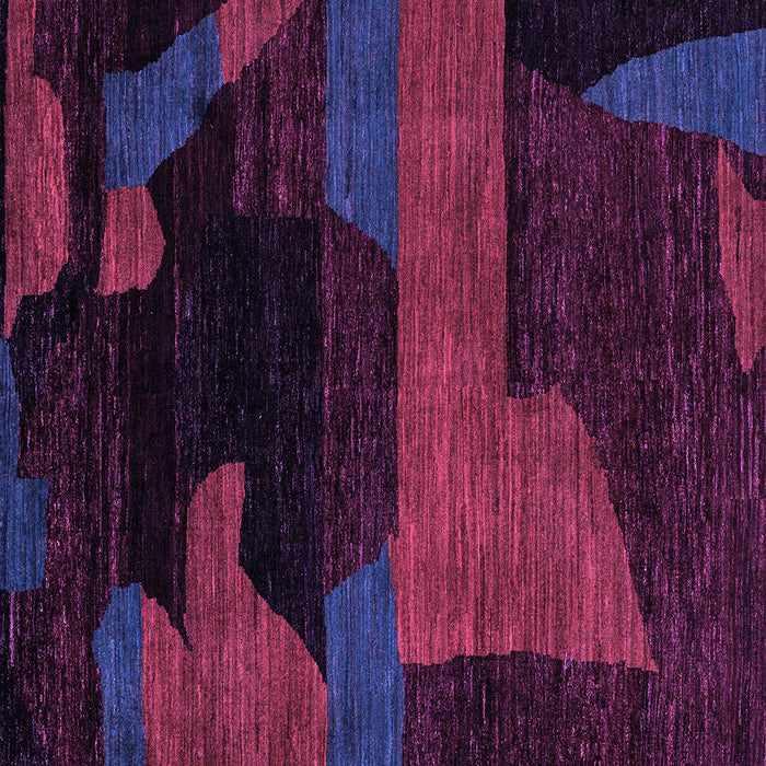 Square Abstract Purple Modern Rug, abs4278pur