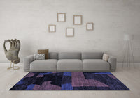 Machine Washable Abstract Blue Modern Rug, wshabs4278blu