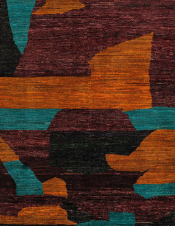 Abstract Red Modern Rug, abs4278