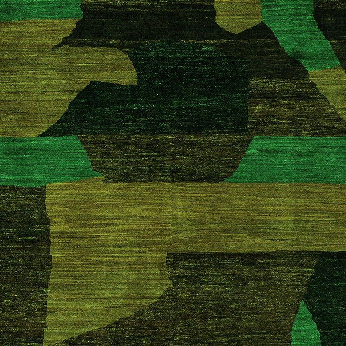 Abstract Green Modern Rug, abs4278grn