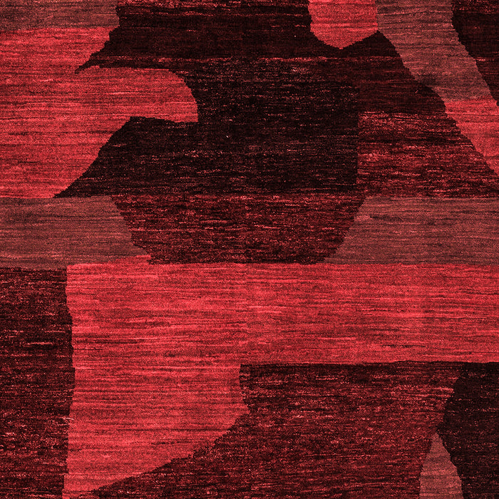 Abstract Red Modern Area Rugs