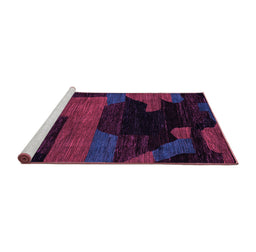 Sideview of Machine Washable Abstract Purple Modern Area Rugs, wshabs4278pur