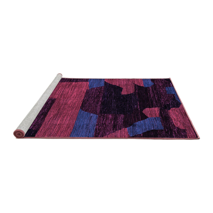 Sideview of Machine Washable Abstract Purple Modern Area Rugs, wshabs4278pur