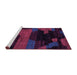 Sideview of Machine Washable Abstract Purple Modern Area Rugs, wshabs4278pur