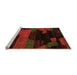 Sideview of Machine Washable Abstract Orange Modern Area Rugs, wshabs4278org