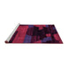 Sideview of Machine Washable Abstract Pink Modern Rug, wshabs4278pnk