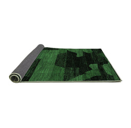 Sideview of Abstract Emerald Green Modern Rug, abs4278emgrn
