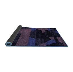 Sideview of Abstract Blue Modern Rug, abs4278blu