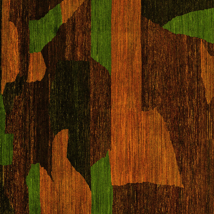 Square Machine Washable Abstract Yellow Modern Rug, wshabs4278yw