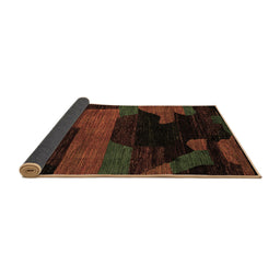 Sideview of Abstract Brown Modern Rug, abs4278brn