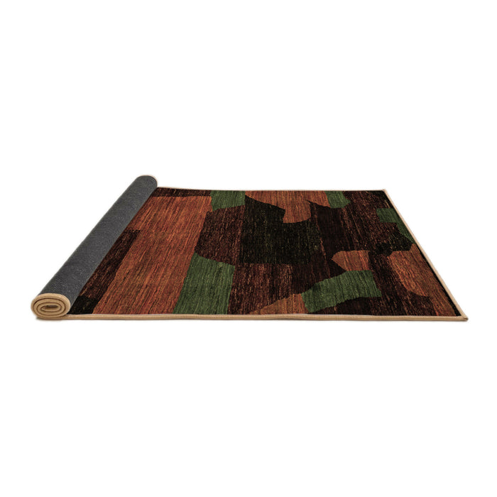 Sideview of Abstract Brown Modern Rug, abs4278brn