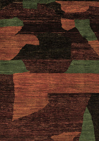 Abstract Brown Modern Rug, abs4278brn