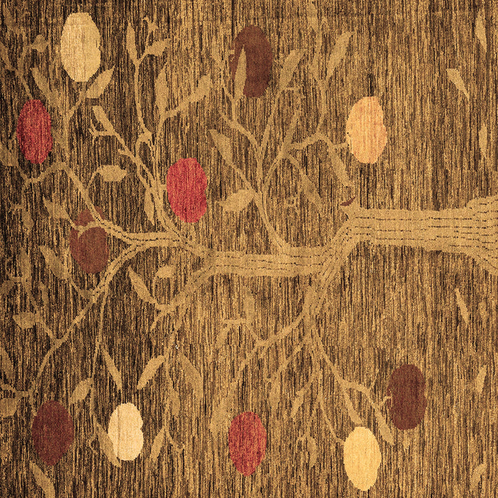 Square Abstract Brown Modern Rug, abs4279brn