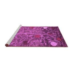 Sideview of Machine Washable Abstract Purple Modern Area Rugs, wshabs4279pur