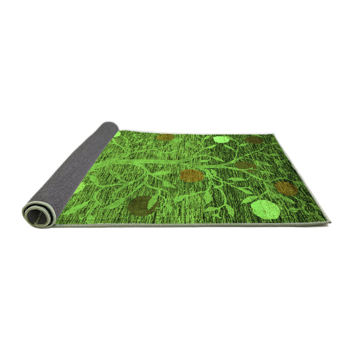 Sideview of Abstract Green Modern Rug, abs4279grn