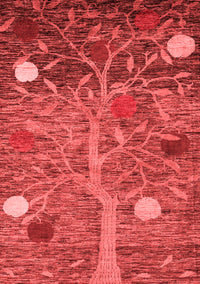 Abstract Red Modern Rug, abs4279red