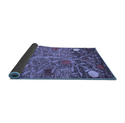 Sideview of Abstract Blue Modern Rug, abs4279blu