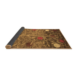 Sideview of Abstract Brown Modern Rug, abs4279brn