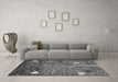 Machine Washable Abstract Gray Modern Rug in a Living Room,, wshabs4279gry