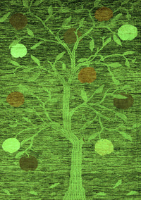 Abstract Green Modern Rug, abs4279grn