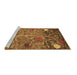 Sideview of Machine Washable Abstract Brown Modern Rug, wshabs4279brn