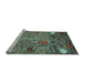 Sideview of Machine Washable Abstract Light Blue Modern Rug, wshabs4279lblu