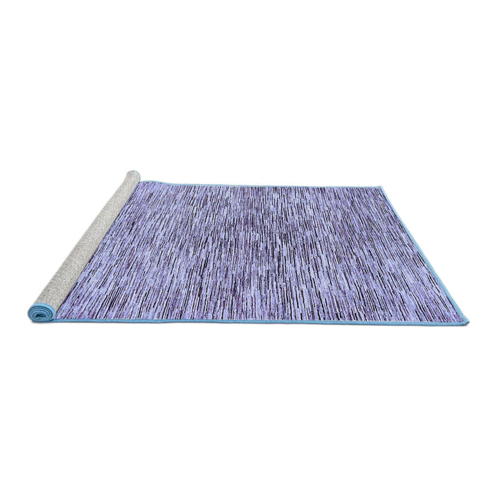 Sideview of Machine Washable Abstract Blue Modern Rug, wshabs427blu