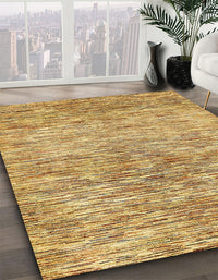 Abstract Chrome Gold Yellow Modern Rug, abs427