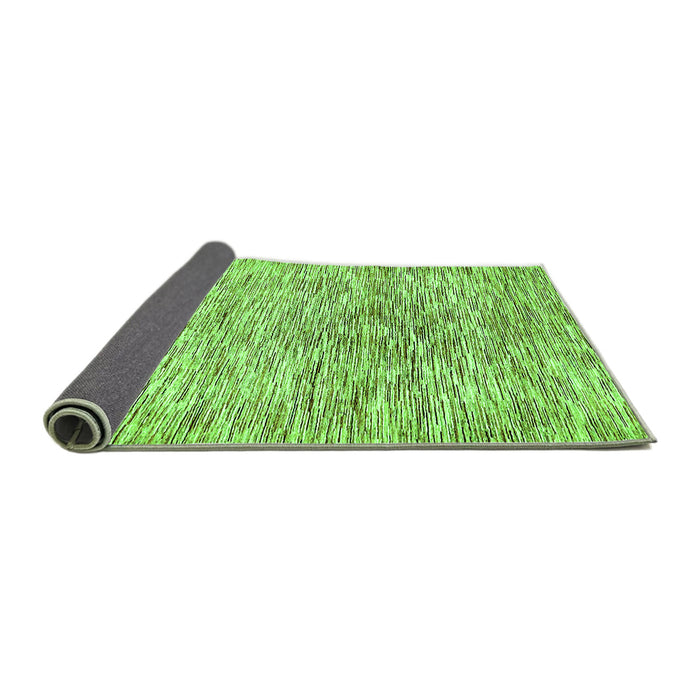 Sideview of Abstract Green Modern Rug, abs427grn