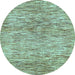 Round Machine Washable Abstract Light Blue Modern Rug, wshabs427lblu