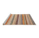 Sideview of Machine Washable Abstract Chestnut Red Rug, wshabs4280