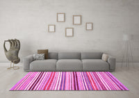 Machine Washable Abstract Pink Modern Rug, wshabs4280pnk