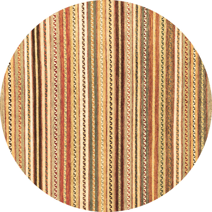Round Abstract Brown Modern Rug, abs4280brn