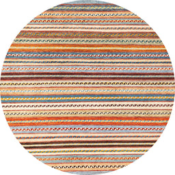 Round Abstract Chestnut Red Modern Rug, abs4280
