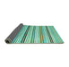 Sideview of Abstract Turquoise Modern Rug, abs4280turq