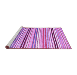 Sideview of Machine Washable Abstract Purple Modern Area Rugs, wshabs4280pur