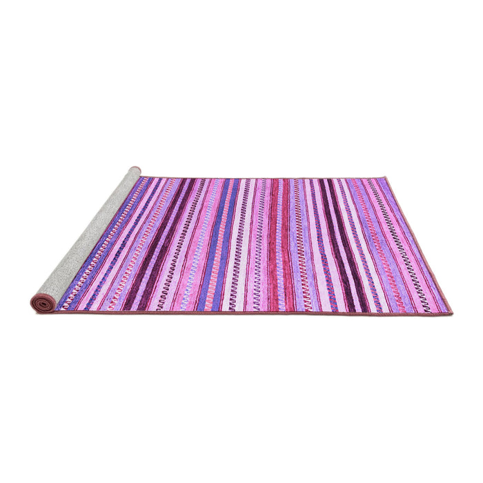 Sideview of Machine Washable Abstract Purple Modern Area Rugs, wshabs4280pur