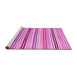 Sideview of Machine Washable Abstract Pink Modern Rug, wshabs4280pnk