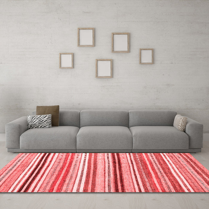Modern Red Washable Rugs