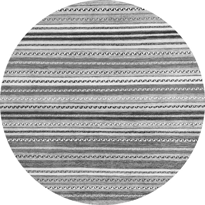 Round Machine Washable Abstract Gray Modern Rug, wshabs4280gry