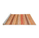 Sideview of Machine Washable Abstract Orange Modern Area Rugs, wshabs4280org