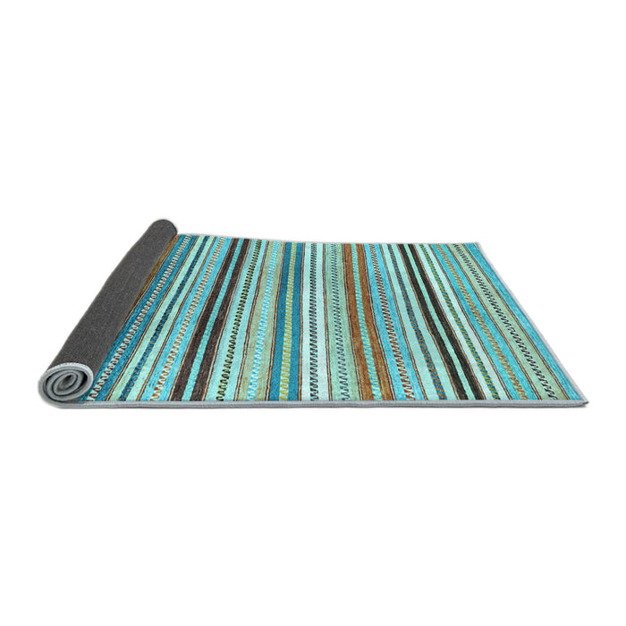 Sideview of Abstract Light Blue Modern Rug, abs4280lblu