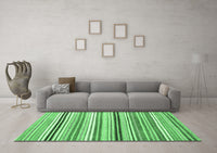 Machine Washable Abstract Emerald Green Modern Rug, wshabs4280emgrn