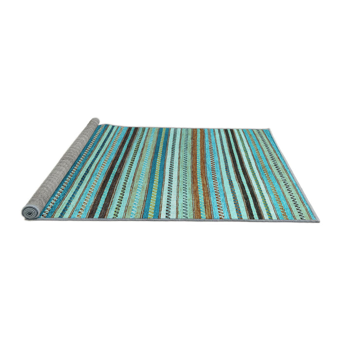 Sideview of Machine Washable Abstract Light Blue Modern Rug, wshabs4280lblu