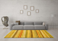 Machine Washable Abstract Yellow Modern Rug, wshabs4280yw