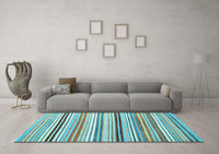 Machine Washable Abstract Light Blue Modern Rug, wshabs4280lblu