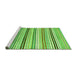 Sideview of Machine Washable Abstract Green Modern Area Rugs, wshabs4280grn