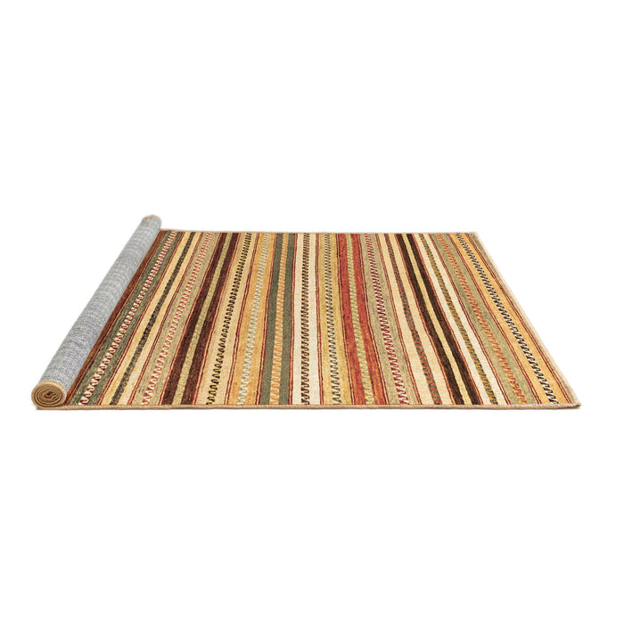 Sideview of Machine Washable Abstract Brown Modern Rug, wshabs4280brn