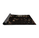 Sideview of Abstract Dark Brown Modern Rug, abs4281